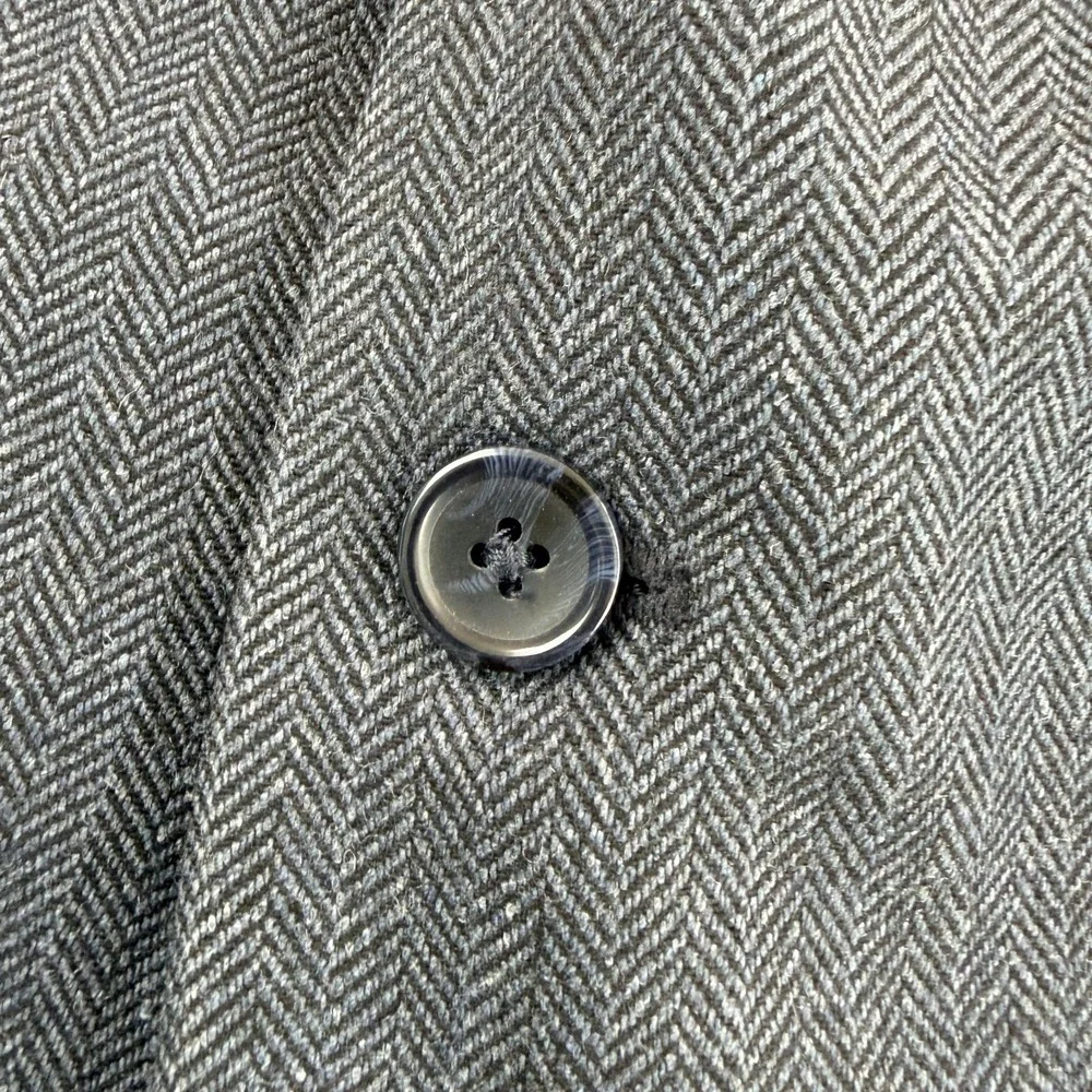 Banana Republic Slim Fit Blazer Sport Coat Navy Wool Blend Herringbone Men 40S